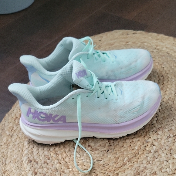 Hoka Women's Light Blue and Lavender Athletic Shoes - Picture 6 of 16